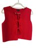 MIOU MUSE Red Sleeveless Blouse Size S - photo 1