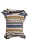 Sofia by Sofia Vergara Stripes Multi Color Short Sleeve Blouse Size M - photo 2