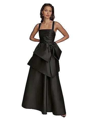 Donna Karan New York Bow Trim Ballgown Cocktail Dress (view 1)