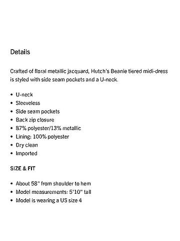 Hutch Beanie Floral Metallic Jacquard Cocktail Dress (view 2)