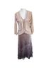 Komarov 100% Polyester Solid Ombre Tan Pink Ivory Casual Dress Size L - photo 4