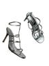 Larroudé 100% Leather Silver Heels Size 9 1/2 - photo 1