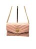 Tory Burch Chevron-herringbone Pink Gold Leather Belt One size - photo 4