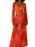 Caroline Constas Print Orange Yellow Red Swimsuit Cover Up Size S - photo 1