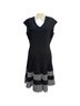 St. John Solid Black White Cocktail Dress Size 14 - photo 1