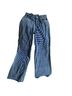 PrettyLittleThing 100% Cotton Stripes Blue Jeans Size 4 - photo 1