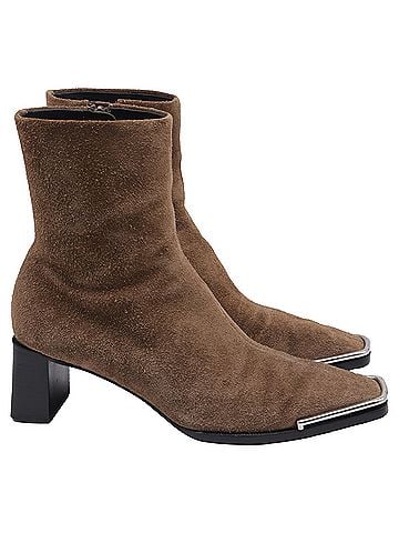 Alexander Wang Alexander Wang Ankle Boots in Brown Suede (view 1)