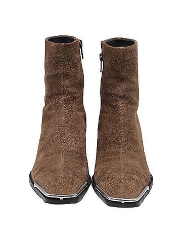Alexander Wang Alexander Wang Ankle Boots in Brown Suede (view 2)