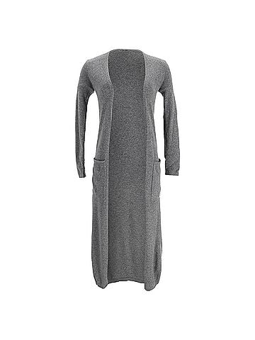 Theory Theory Open Front Cardigan in Grey Cashmere (view 1)