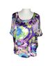 Jonathan Martin 100% Polyester Tie-dye Multi Color Short Sleeve Blouse Size S - photo 1