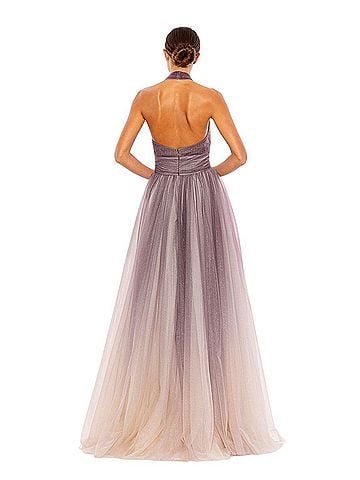Mac Duggal Mac Duggal Glitter Ombre Halter Neck Ballgown 20376 Cocktail Dress (view 2)