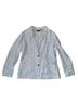 Tahari 100% Linen Stripes Blue White Blazer Size M - photo 2