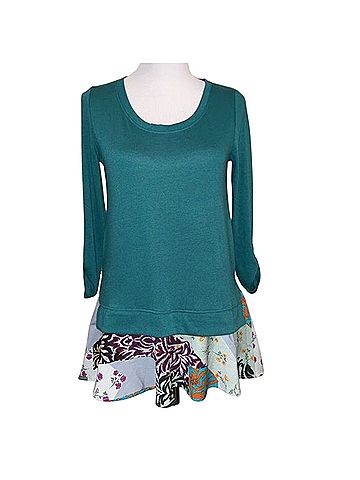 Little Yellow Button Long Sleeve Blouse (view 1)