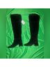 Zara 100% Leather Solid Black Boots Size EU 38 - photo 6