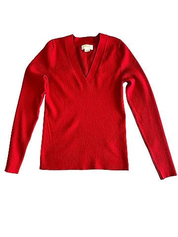 Maeve Thea Ribbed Knit V-Neck Pullover Sweater (view 1)
