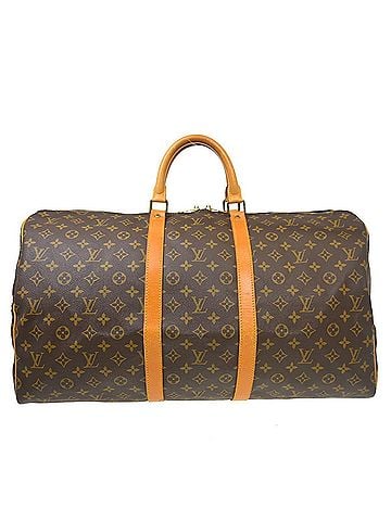 Louis Vuitton Keepall Monogram Canvas Brown Canvas Travel Bag Bag (view 1)