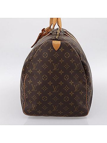 Louis Vuitton Keepall Monogram Canvas Brown Canvas Travel Bag Bag (view 2)