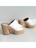 Lulus Solid Stripes White Mule/Clog Size 7 - photo 8