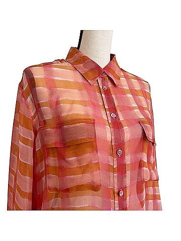 Equipment Long Sleeve Button-Down Shirt (view 2)