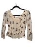 En Creme Floral White Multi Color Blouse Size S - photo 2