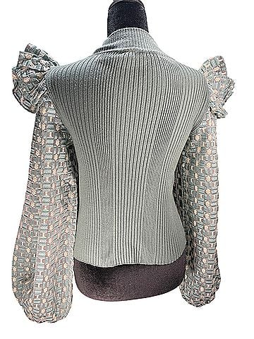 Flat White Long Sleeve Blouse (view 2)