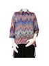 By Design 100% Polyester Chevron-herringbone Multi Color Button-Down Shirt Size M - photo 1