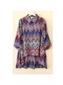 By Design 100% Polyester Chevron-herringbone Multi Color Button-Down Shirt Size M - photo 14