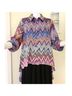 By Design 100% Polyester Chevron-herringbone Multi Color Button-Down Shirt Size M - photo 4