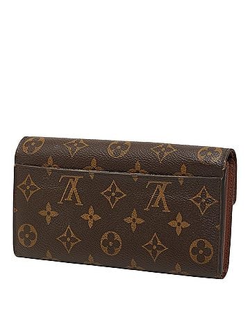 Louis Vuitton Louis Vuitton Monogram Portefeuille Sarah Long Wallet M60531 Brown Leather Women's LOUIS VUITTON (view 2)