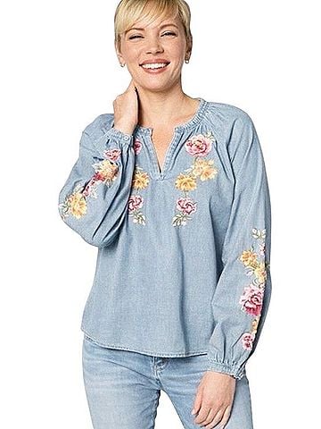 Driftwood Portofino Long Sleeve Blouse (view 1)