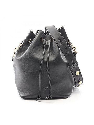 Fendi Fendi Montresor Drawstring Shoulder Bag Handbag Leather Women's Black 8BT298 (view 1)