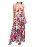 Nicole Miller 95% Polyester 5% Spandex 100% Polyester Floral Multi Color Pink Green Casual Dress Size M - photo 1