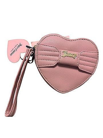 Juicy Couture Pretty Bow Heart Wristlet Makeup Bag (view 1)