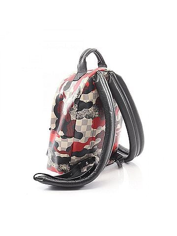 Louis Vuitton Louis Vuitton Palm Springs PM Damier Azur Backpack/Handbag, Coated Canvas and Leather, Women's, White, Black, Red, N41059 (view 2)