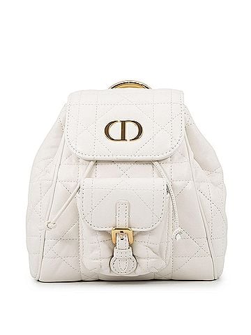 Christian Dior Christian Dior Macro Cannage Caro Backpack Small M6302UNOZ Handbag White Women's (view 1)