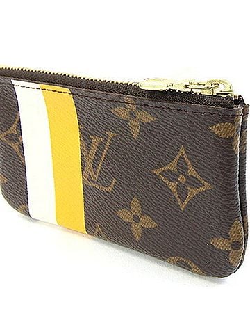 Louis Vuitton Louis Vuitton Monogram Groom Pochette Clé M60033 Jaune Coin Purse for Women and Men with Key Hook LOUIS VUITTON (view 2)