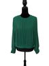 Baum Und Pferdgarten 100% Polyester Plaid Green Long Sleeve Blouse Size S - photo 1