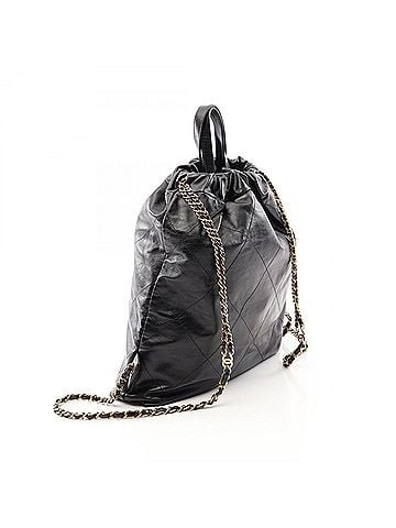 Chanel Chanel 22 Large Backpack/Handbag, Leather, Women's, Black (AS3313) (view 2)