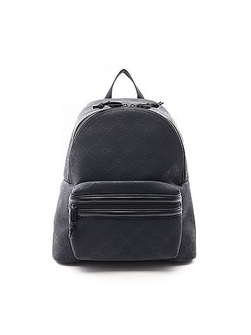 Gucci Gucci Edge Medium Backpack/Handbag, Rubber, Men's, Black, 834491 (view 1)