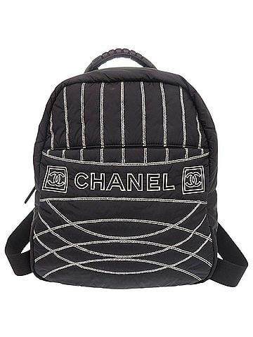 Chanel Chanel Sport Line Coco Mark CHANEL Logo Nylon Black 10 Series Backpack 1480CHANEL (view 1)