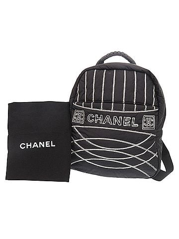 Chanel Chanel Sport Line Coco Mark CHANEL Logo Nylon Black 10 Series Backpack 1480CHANEL (view 2)