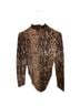 Cache Snake Print Brown Black Bodysuit Size M - photo 2
