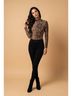 Cache Snake Print Brown Black Bodysuit Size M - photo 6