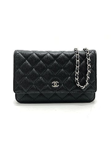 Chanel CHANEL AP0250 Matelassé Coco Mark Classic Wallet Chain Silver Hardware Shoulder Bag Caviar Leather Women's Black (view 1)