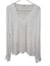 Pol White Long Sleeve Blouse Size M - photo 1