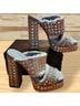 Azalea Wang Solid Blue Wedges Size 7 - photo 6