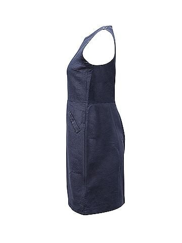 Max Mara 'S Max Mara Halter Dress in Navy Blue Cotton (view 2)