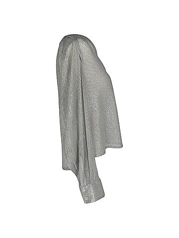 IRO Iro Noumea Blouse in Metallic Silver Polyester (view 2)