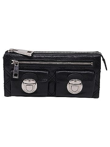 Marc Jacobs Marc Jacobs Multipocket Quilted Continental Wallet in Black Leather (view 1)