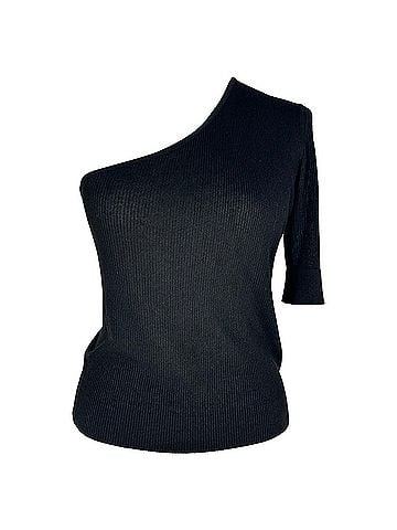 IRO Iro One Shoulder Top in Black Viscose (view 1)